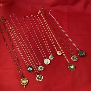 10 artisanal round pendants costume jewelry necklaces